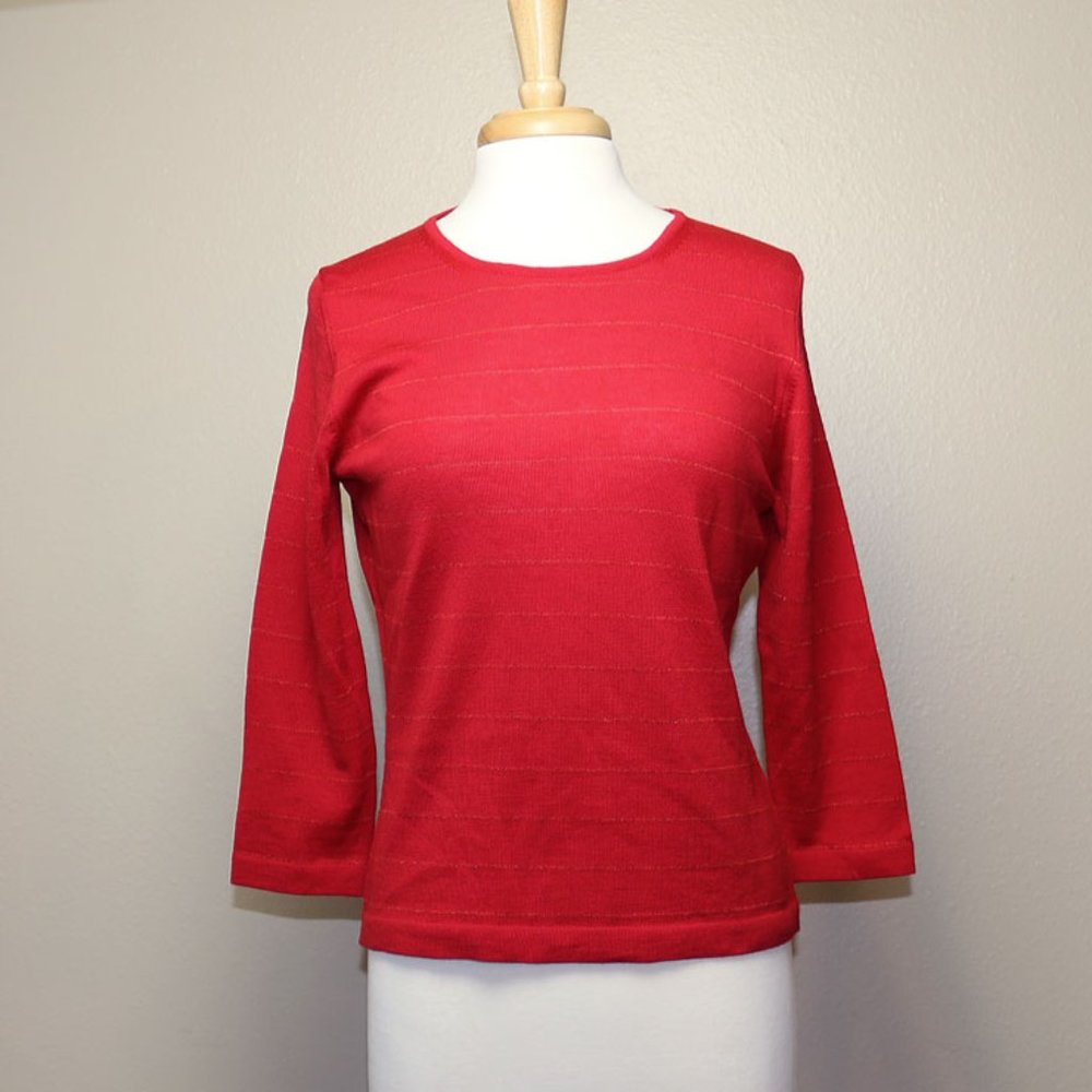 Zanella Italy Fine Red Wool Sweater